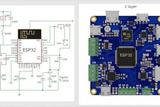 design industrial pcb esp32 pcb kicad schematic and pcb layout for manufacturing