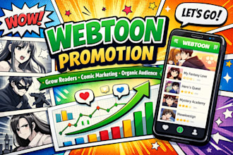 promote webtoon comics, organic webtoon promotion, readers growth