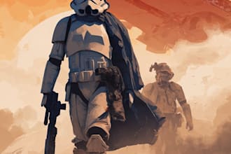 create star wars and sci fi illustration