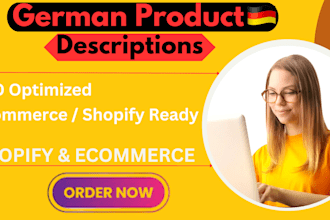 write SEO optimized german product descriptions