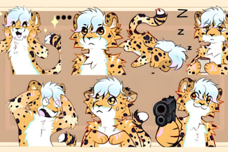 draw custom furry sticker, animated furry sticker, nsfw furry sticker, anthro
