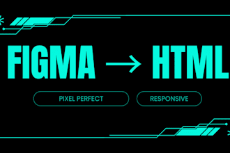 convert figma to responsive HTML CSS pixel perfect fast