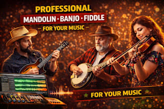 record professional mandolin, banjo, and fiddle for your music