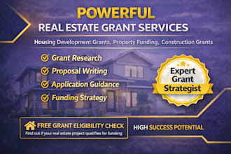research and apply for real estate business plan grant writing  housing