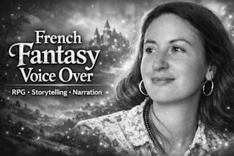 a french female fantasy or video game character voice