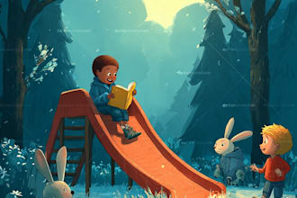 originate children story book illustration