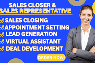 sales closer b2b sales representative lead generation salesperson