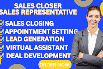 sales closer b2b sales representative lead generation salesperson