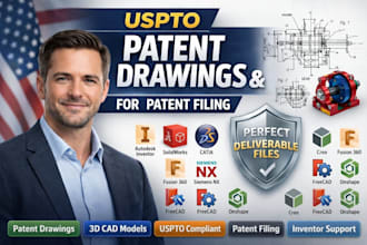 create professional uspto patent drawings for patent application filing