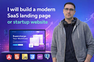 build a modern saas landing page or startup website