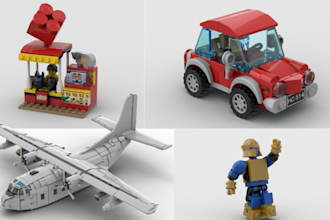 design custom lego mocs, lego technic cars lego houses toys with PDF instruction