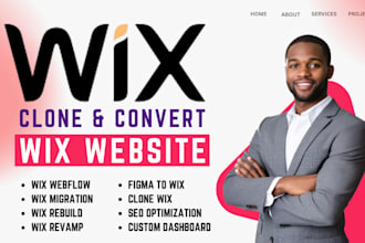 fix clone revamp convert migrate figma wordpress shopify bubble to wix website