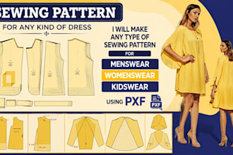 make any type of sewing pattern for menswear womenswear and kidswear using pxf