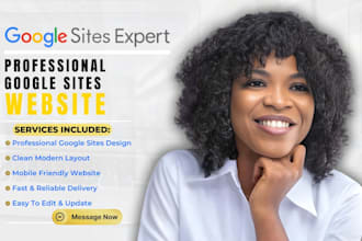 create a professional google sites website for your business, portfolio, school