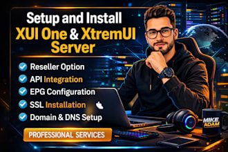 setup and install xui one xtrem ui server reseller option api int epg conf ssl