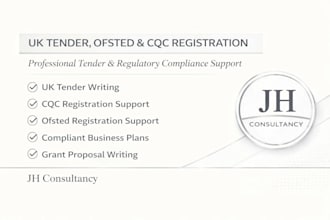 uk tender writing, cqc, ofsted registration