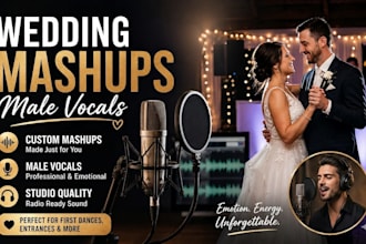 produce a custom wedding mashup and sing male vocals for your first dance