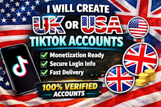 uk or USA tiktok account for monetization and business