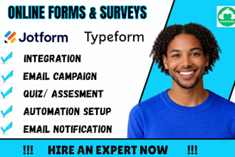 custom online form or survey, google forms, jotform typeform for your business