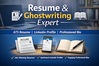 ghostwrite your professional bio, linkedin profile, and personal brand story