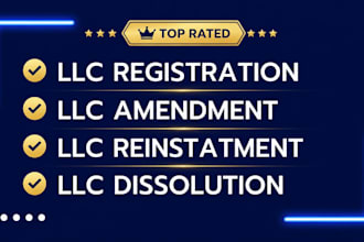 do llc amendment, llc dissolution, address change and reinstatement