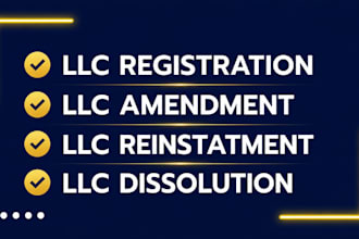 do llc amendment, llc dissolution, address change and reinstatement