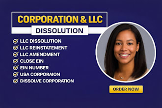 close, terminate, and file dissolution for your USA llc or corporation