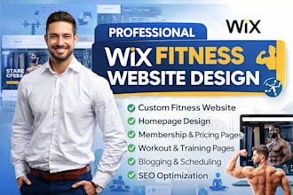 design redesign wix fitness gym yoga personal trainer wix website online store