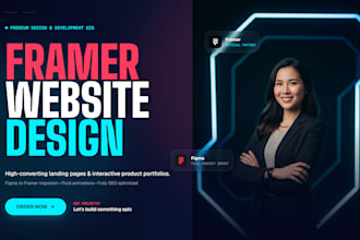 design framer website, framer landing page, figma to framer