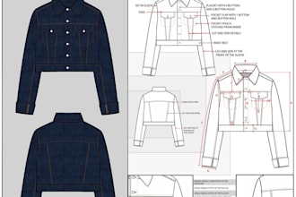 create sewing pattern for garments dresses jackets coreset shirt and tech pack