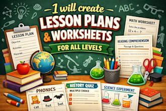 create lesson plans and worksheets for all levels
