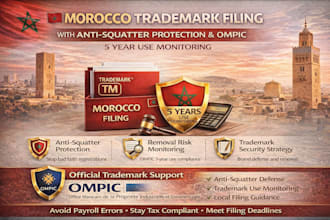 file your morocco trademark anti squatter protection ompic 5 year use monitoring