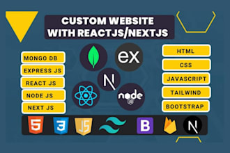 build a full stack nextjs or mern web application for your startup