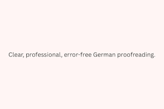 proofread your german text for grammar, spelling and clarity