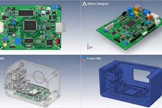 create pcb design and pcb enclosure design using kicad, altium, and fusion360