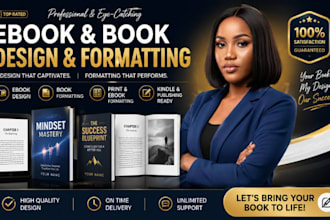 do ebook design, book formatting, book design and ebook formatting
