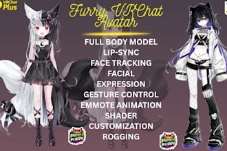 model anime vrchat avatar, 3d nsfw model, 3d vtuber rigging, furry vrchat avatar