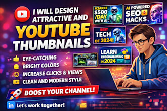 design attractive and amazing you tube thumbnails