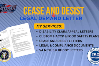 draft cease and desist demand letter copyright trademark dispute legal letter