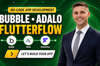 build bubble io bubble developer adalo flutterflow flutter mobile app developer