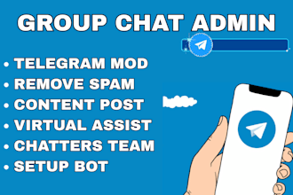 do chat moderator and community manager for telegram support