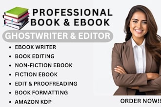 ebook writer book editing ebook ghostwriter as amazon KDP book writer or editor