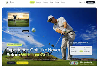 build highly responsive sports website, golf website, sports team website