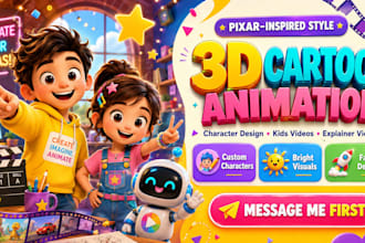 do 3d ai video, 3d pixar cartoon video for storytelling ai animation or ai movie