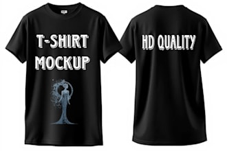 create realistic product, bottle and t shirt mockup