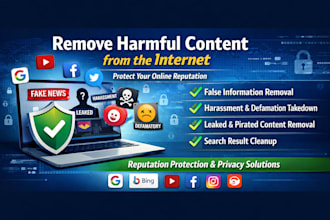 remove defaming, harassing, false, copyright, leaked