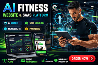 build ai fitness saas website booking gym membership personal trainer coach app
