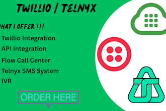 setup twilio or telnyx SMS system, a2p 10dlc, IVR, studio flow and gohighlevel