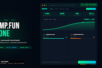 build pumpfun clone memecoin launchpad and solana token creator website presale