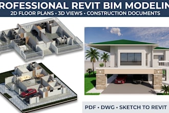 design professional 2d and 3d revit floor plans and rendering